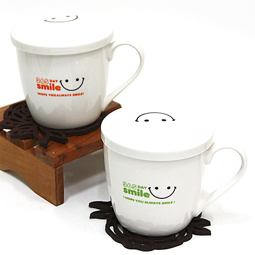 365스마일 뚜껑머그